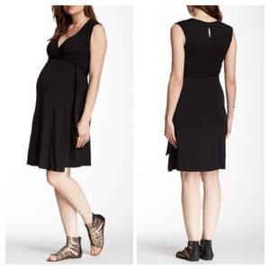 Tart Maternity Black Modal Blend Rina Wrap Dress S